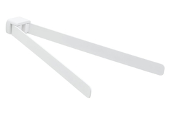 GEDY PIRENEI dvojitý držák ručníků otočný 350mm, bílá mat (PI2302)