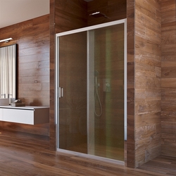 MEREO Sprchové dveře, Lima, dvoudílné, zasunovací, 120x190 cm, chrom ALU, sklo Point (CK80422K)