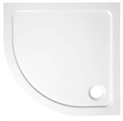 AQUALINE TECMI sprchová vanička z litého mramoru, čtvrtkruh 80x80x3 cm, R55 (PQ558)