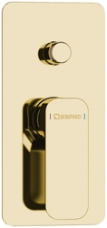 SAPHO - SPY podomítková sprchová baterie, 2 výstupy, zlato (PY42/17)