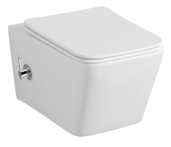 SAPHO PORTO CLEANWASH závěsná WC mísa Rimless, integrovaná baterie a bidet. sprška, 36x5cm, bílá (PZ102RX)