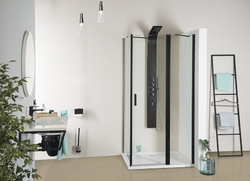 POLYSAN ZOOM LINE BLACK sprchové dveře 1400mm, čiré sklo (ZL1314B)