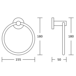 SAMBA držák ručníků kruh, chrom (SB106-sk2)