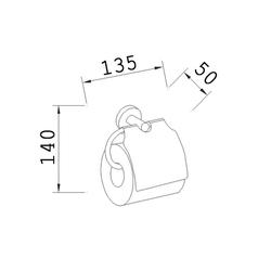 AQUALINE - SAMBA držák toaletního papíru s krytem, chrom (SB107)