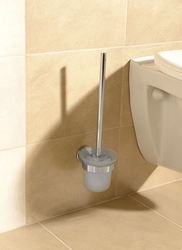 AQUALINE - SAMBA nástěnná WC štětka, mléčné sklo (SB108)