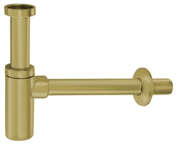 SAPHO Umyvadlový sifon 5/4", odpad 32mm, kulatý, zlato mat (SI519)