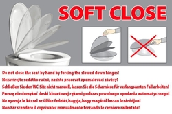 SAND WC sedátko Soft Close, bílá/chrom