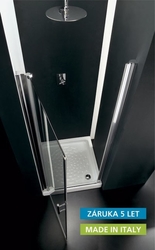 Sprchové dveře DOMUS - VÝPRODEJ, BARVA rámu - Chrom/Leštěný hliník (ALU), Rozměr A - 70 cm, Rozměr C - 190 cm, Směr zavírání - Pravé (DX), Výplň - Čiré bezpečnostní sklo - 6 mm