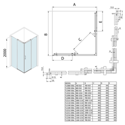 POLYSAN THRON LINE sprchové dveře 1000 mm, čiré sklo (TL5210)