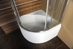 SELMA hluboká sprchová vanička, čtvrtkruh 90x90x30cm, R550, bílá