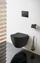 SAPHO PAULA závěsná WC mísa, 35,5x50cm, černá mat (TP325-51SM)