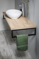 VEGA sestava koupelnového nábytku, š. 97,5 cm, dub platin