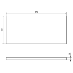 AQUALINE - VEGA deska pod umyvadlo 97,5x45cm, dub platin (VG700)