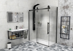 GELCO VOLCANO BLACK sprchové dveře 1800 mm, čiré sklo (GV1418)