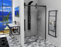 GELCO VOLCANO BLACK sprchové dveře 1800 mm, čiré sklo (GV1418)