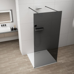 POLYSAN ESCA BLACK MATT jednodílná sprchová zástěna k instalaci ke stěně, matné sklo, 1000 mm (ES1110-02)
