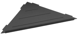 Sapho SMART rohová police do spár 297x15x210 mm, černá mat (XJ615B)