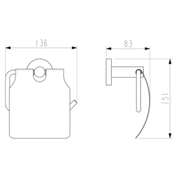 SAPHO - X-ROUND držák toaletního papíru, s krytem, chrom (XR732)