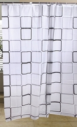 Sprchový závěs 180x180cm, vinyl, čtvercový vzor