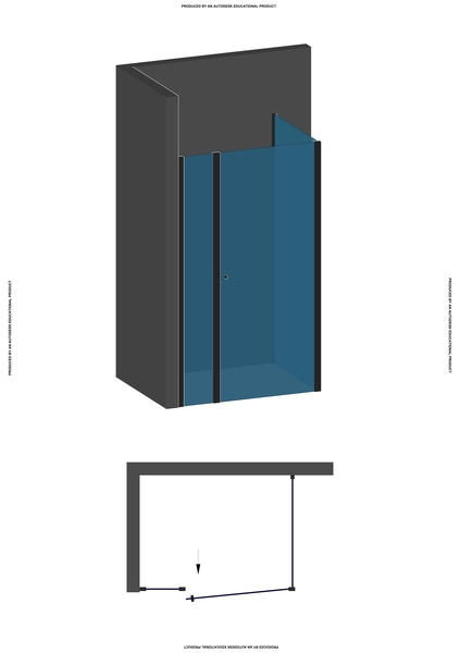 ARTTEC MOON D26 - Sprchový kout clear - 111 - 116 x 76,5 - 78 x 195 cm