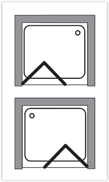 Sprchové dveře DIANA, Výška - 185 cm, Barva rámu zástěny - Hliník bílý, Provedení - Univerzální, Výplň - Polystyrol 2,2 mm (acrilico), Šíře - 80 cm