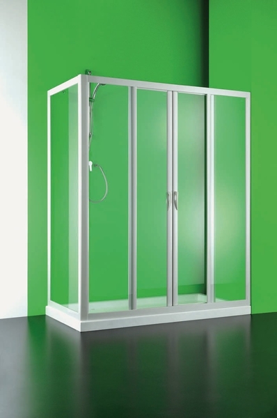 Sprchové dveře MAESTRO CENTRALE, Výška - 185 cm, Barva rámu zástěny - Plast bílý, Provedení - Univerzální, Výplň - Polystyrol 2,2 mm (acrilico), Šíře - 120 cm