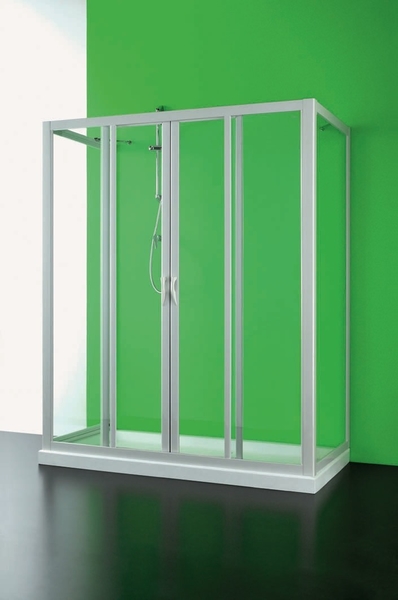 Sprchové dveře MAESTRO CENTRALE, Výška - 185 cm, Barva rámu zástěny - Plast bílý, Provedení - Univerzální, Výplň - Polystyrol 2,2 mm (acrilico), Šíře - 130 cm