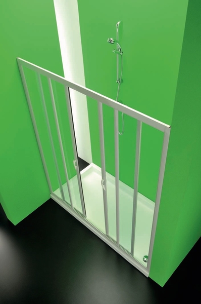 Sprchové dveře MAESTRO CENTRALE, Výška - 185 cm, Barva rámu zástěny - Plast bílý, Provedení - Univerzální, Výplň - Polystyrol 2,2 mm (acrilico), Šíře - 150 cm