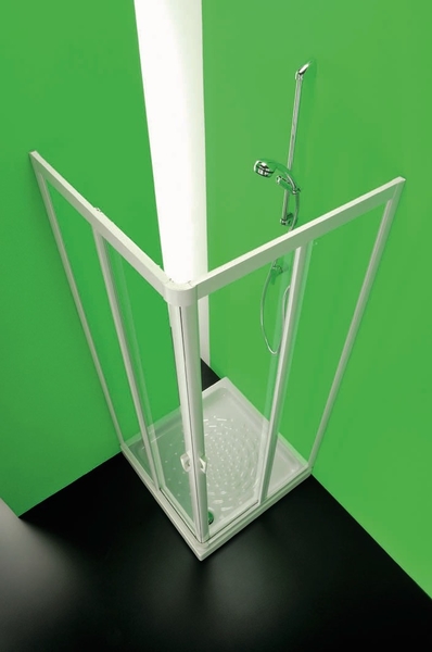 Čtvercový a obdélníkový sprchový kout VELA, Výška - 185 cm, Barva rámu zástěny - Plast bílý, Provedení - Univerzální, Výplň - Polystyrol 2,2 mm (acrilico), Šíře - 90 cm, Hloubka - 90 cm