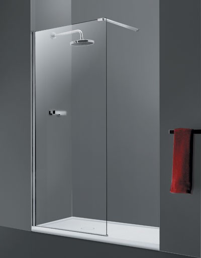 Walk-in sprchový kout LAGOS, Barva rámu zástěny - Hliník chrom, Šíře - 110 cm