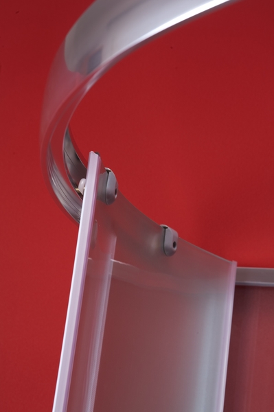 Čtvrtkruhový sprchový box GRANADA, Barva rámu zástěny - Hliník chrom, Provedení - Univerzální, Výplň - Matné bezpečnostní sklo - 5 mm, Šíře - 90 cm, Hloubka - 90 cm, Vanička - Vanička z litého mramoru