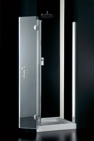 Sprchové dveře SPACEDUE, Výška - 190 cm, Provedení - Pravé (DX), Barva rámu zástěny - Leštěný hliník, Výplň - Čiré bezpečnostní sklo - 6 mm, Šíře - 75 cm
