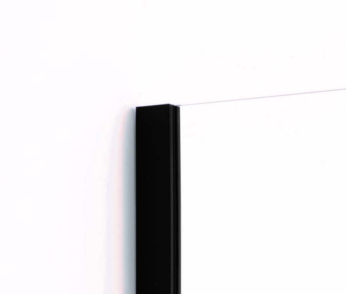 Walk-in sprchový kout LAGOS BLACK, Barva rámu zástěny - Hliník - černá barva, Šíře - 80 cm