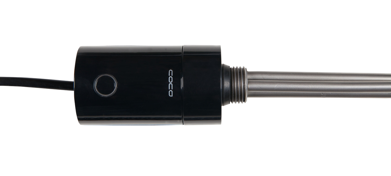 Topná tyč COCO s termostatem, Výkon topné tyče - 600 W, Barevnice - Černá 