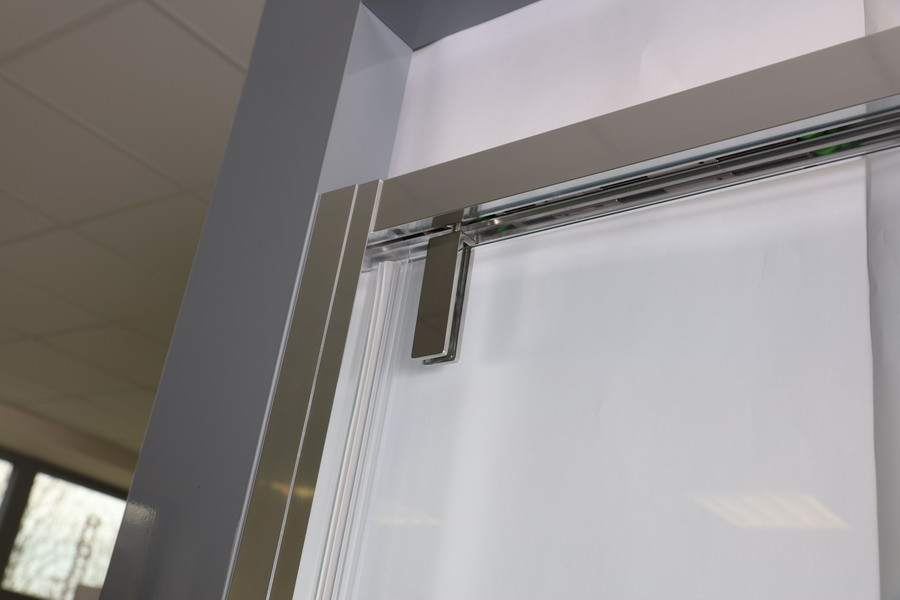 Sprchové dveře ADRA, Provedení - Pravé (DX), Barva rámu zástěny - Leštěný hliník, Výplň - Čiré bezpečnostní sklo - 8 mm, Šíře - 150 cm