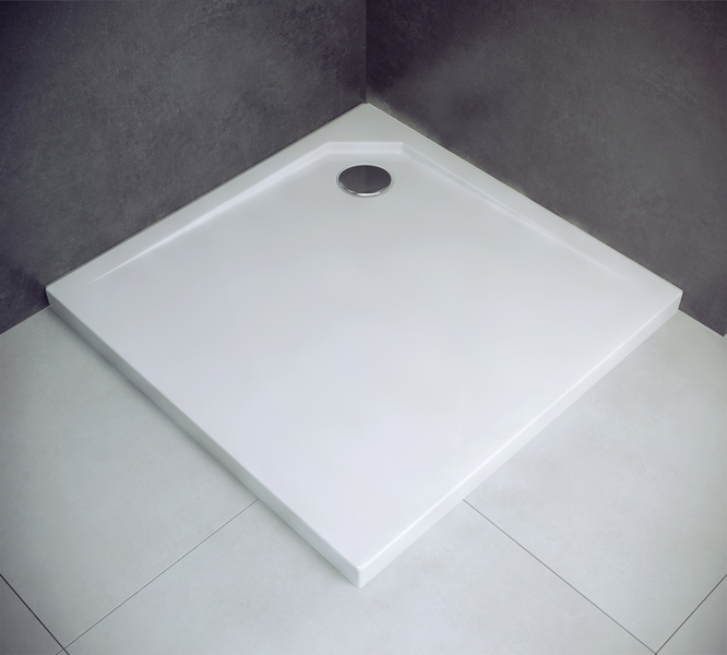 Čtvercová sprchová vanička ACRO, Provedení - Univerzální, Šíře - 90 cm, Hloubka - 90 cm, Výška - 3,5 cm