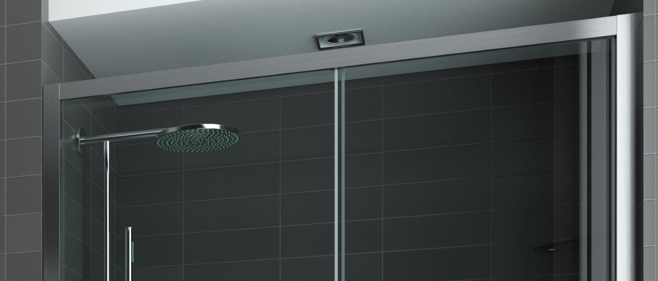 Sprchové dveře HOPA URBAN ESSENCE N1FS, Provedení - Levé (SX), Výplň - Čiré bezpečnostní sklo - 6 mm, Barva rámu zástěny - Ossidato - matný hliník, Šíře - 100 cm