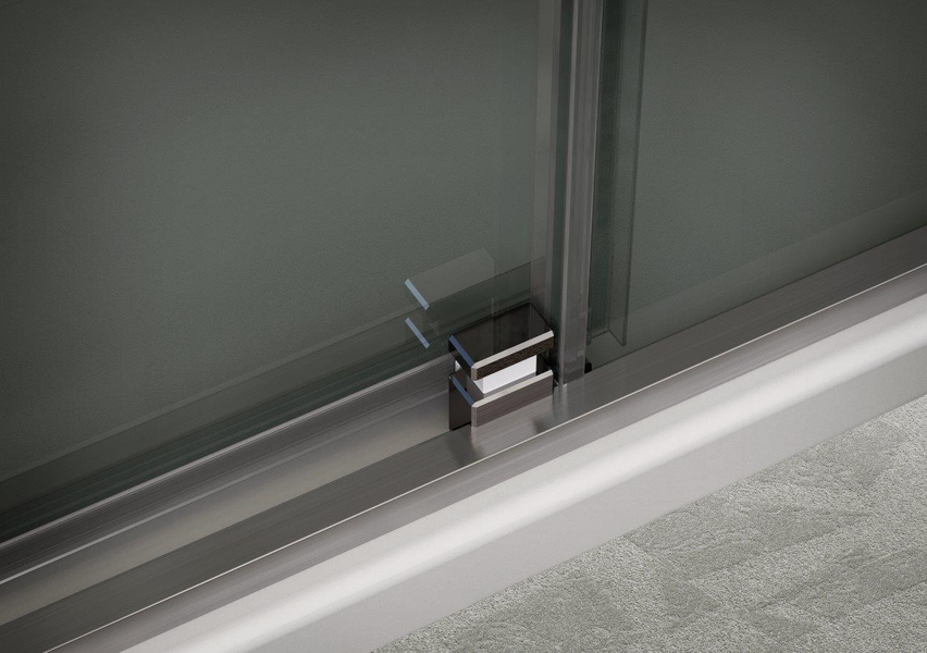 Sprchové dveře HOPA URBAN ESSENCE N1FS, Provedení - Pravé (DX), Výplň - Čiré bezpečnostní sklo - 6 mm, Barva rámu zástěny - Ossidato - matný hliník, Šíře - 150 cm