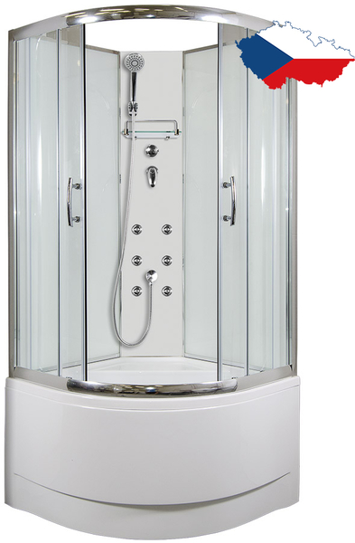 ARTTEC CALYPSO - Masážní sprchový box model 4 chinchila