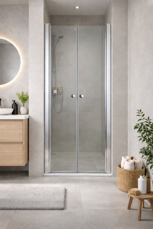 OLSEN SPA Sprchové dveře VITORIA NEW, Barva rámu - Hliník leštěný, Rozměr A - 100 cm, Směr zavírání - Univerzální Levé / Pravé, Výplň - Čiré bezpečnostní sklo - 6 mm (OLBENW102610CC)